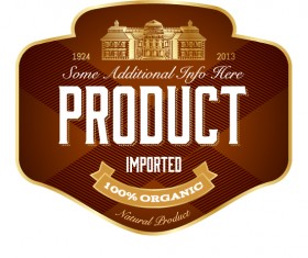 Wine label vintage design vector material set 34