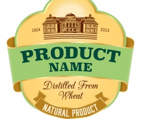 Wine label vintage design vector material set 38