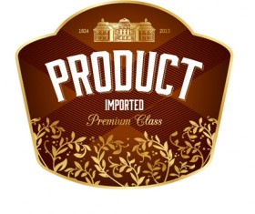 Wine label vintage design vector material set 40