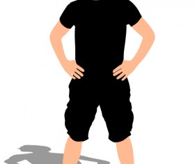 Young man vector illustration material