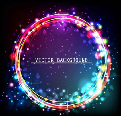 Colorful circle background light vector
