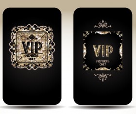luxurious VIP gold card vectors 02