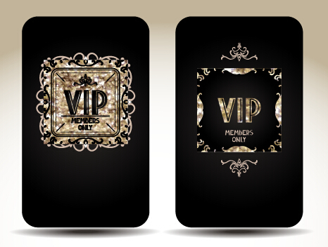 luxurious VIP gold card vectors 02