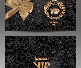 luxurious VIP gold card vectors 03