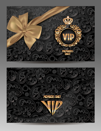 luxurious VIP gold card vectors 03