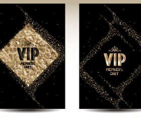 luxurious VIP gold card vectors 04