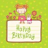 Cute kid birthday card templates vector free download