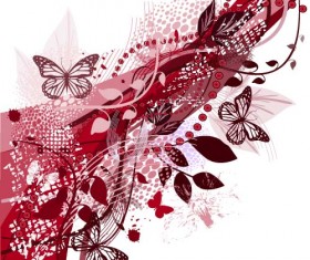 Abstract butterflies moderin background vector