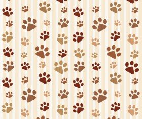 Animal footprints cute pattern vector