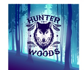 Animal logo illustration vintage vector material 03