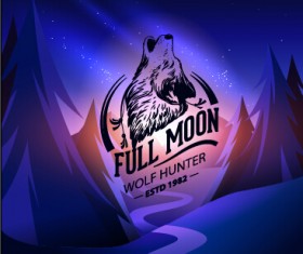 Animal logo illustration vintage vector material 06