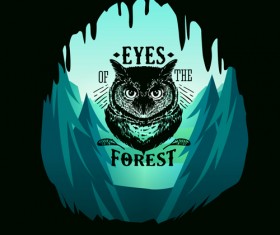 Animal logo illustration vintage vector material 10