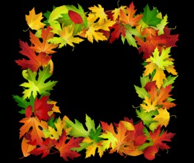 Autumn leaves beautiful background art 01