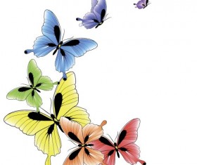 Beautiful butterflies design vectors graphics 02