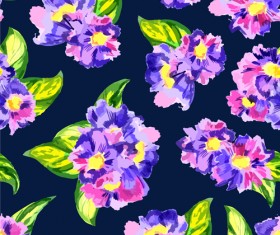 Beautiful watercolor flower pattern seamless vector 01