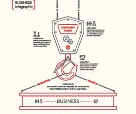 Beige infographics elements business template vector 06