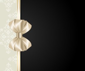 Beige with black background and bow vector