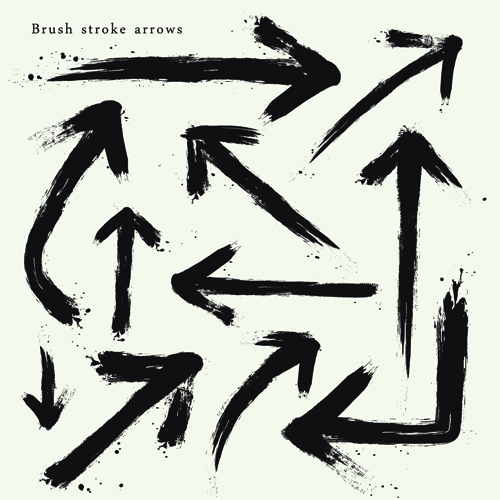 Brush stroke arrows design vector
