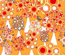 Cartoon forest pattern seamless vector