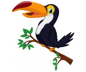Cartoon toucan bird vector 01