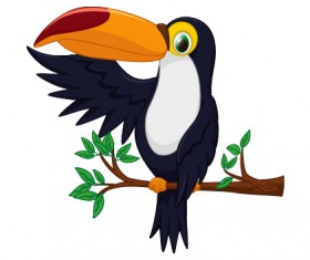 Cartoon toucan bird vector 02