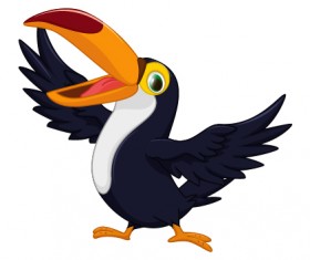 Cartoon toucan bird vector 03