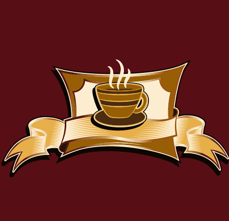 Classical coffee shop logos vector set 03