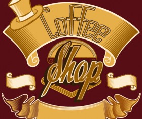 Classical coffee shop logos vector set 05