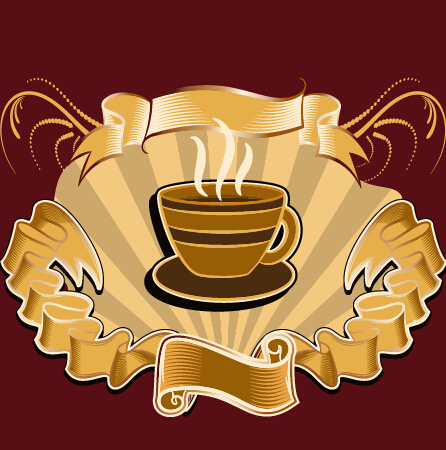 Classical coffee shop logos vector set 06