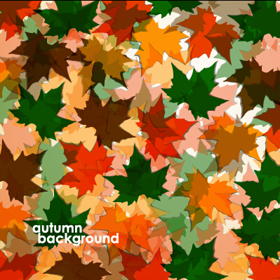 Colored autumn leaves vector backgrounds 02