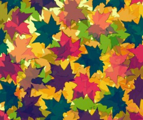 Colored autumn leaves vector backgrounds 03