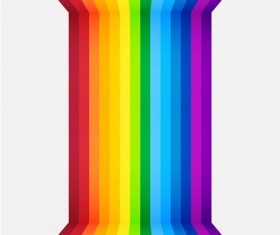 Colored paper stripes vector background 01