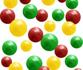 Colorful balls design element vector set 01