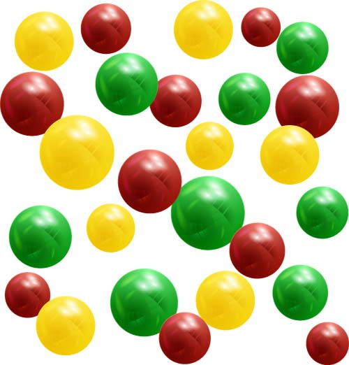 Colorful balls design element vector set 01
