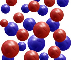 Colorful balls design element vector set 02