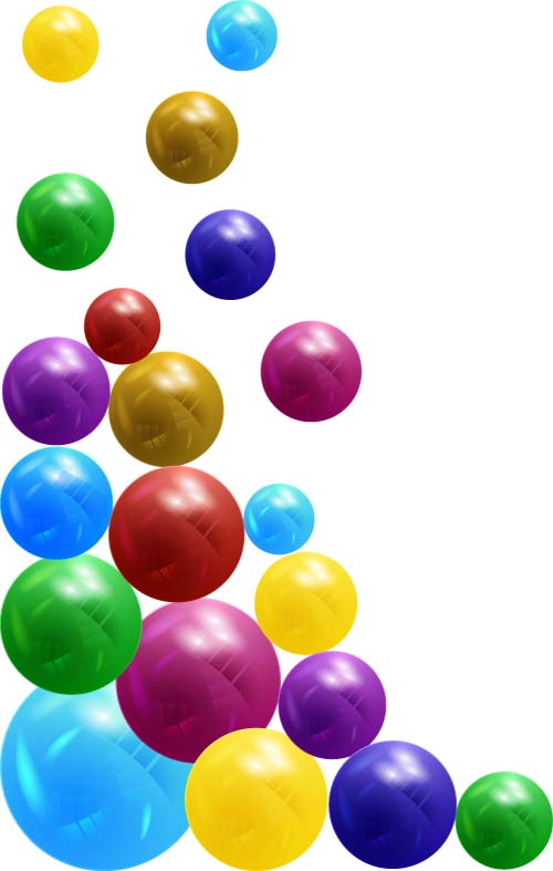 Colorful balls design element vector set 04
