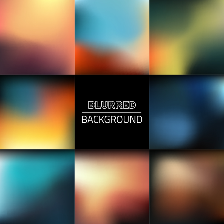 Colorful blurred art backgrounds 07 vector
