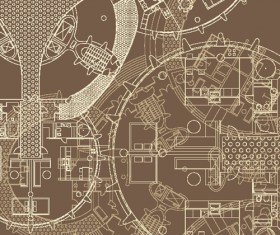 Creative architectural blueprint background vector 02