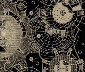 Creative architectural blueprint background vector 03