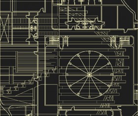 Creative architectural blueprint background vector 04