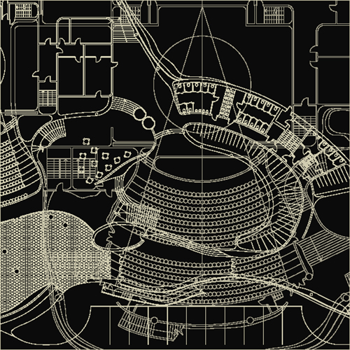Creative architectural blueprint background vector 05