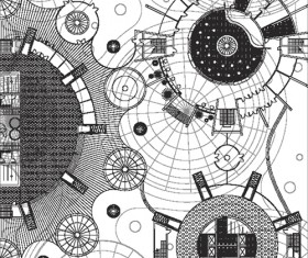 Creative architectural blueprint background vector 07