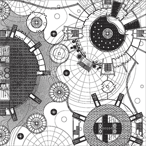 Creative architectural blueprint background vector 07