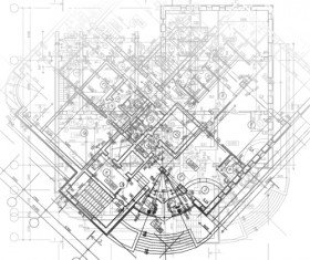 Creative architectural blueprint background vector 08
