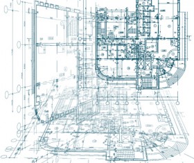 Creative architectural blueprint background vector 11