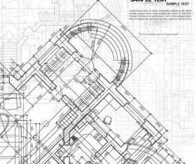 Creative architectural blueprint background vector 12