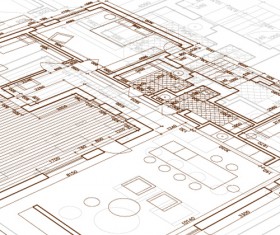 Creative architectural blueprint background vector 14