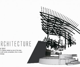 Creative architecture concept background vector material 03