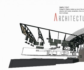 Creative architecture concept background vector material 04