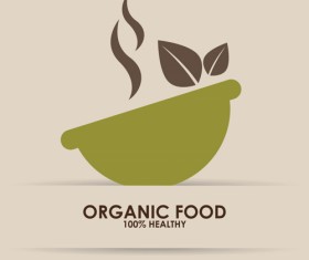 Creative organic food logo vector 02